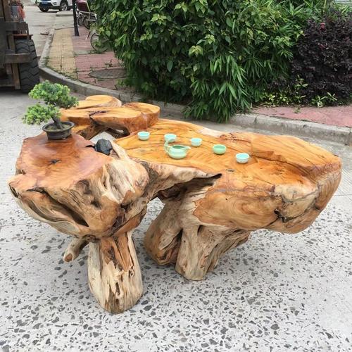树根雕刻査桌