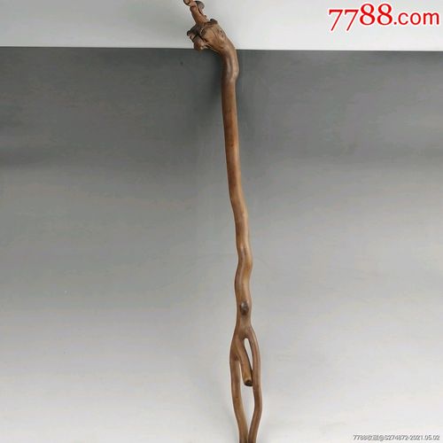 香椿树根雕拐杖